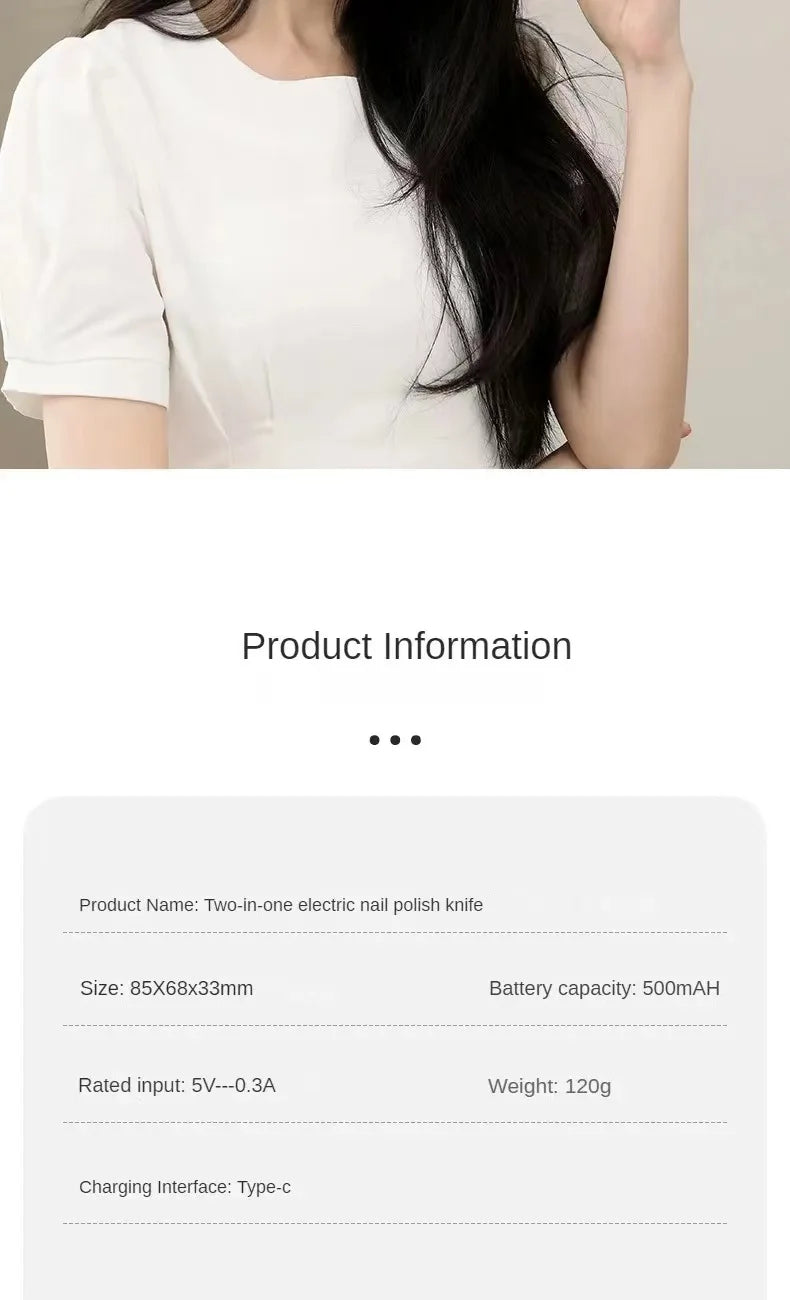 Electric Nail Clipper Grinding and Polishing 2 in 1 Multifunctional Portable Automatic Nail Grinder Electric Manicure Tool Beauty World Shop