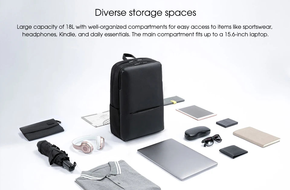 Xiaomi Classic Business Backpack 2 Fashion Laptop Bag for Men and Women Travel Large Capacity Backpack Beauty World Shop