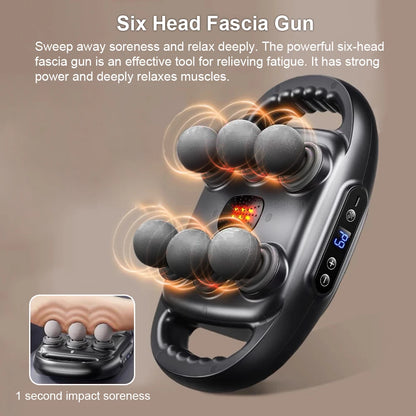 Fascia Massage Gun High Frequency Muscle Massager Gun Body Back Waist Shoulder Massage Machine 16 Heads Professional Fascia Gun Beauty World Shop