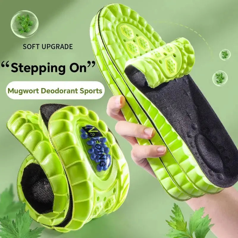 1Pair 4D Cloud Sport Insoles for Shoes PU Air Cushion Sole Soft Shock Absorption Deodorant Breathable Running Orthopedic Insoles Beauty World Shop