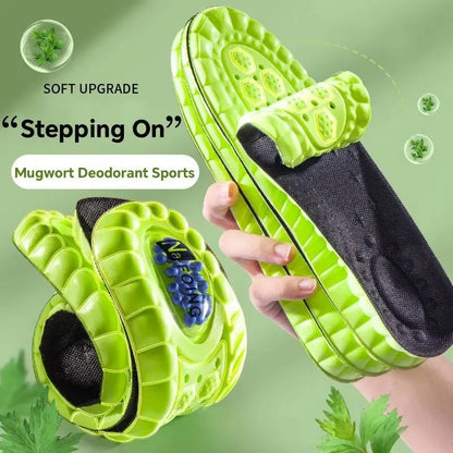 1Pair 4D Cloud Sport Insoles for Shoes PU Air Cushion Sole Soft Shock Absorption Deodorant Breathable Running Orthopedic Insoles Beauty World Shop