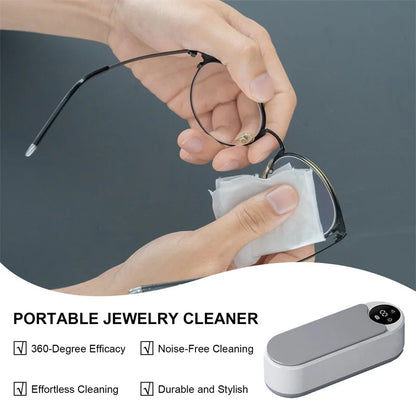 Portable Household Cleaning Machine, 450ml Clean Pod Ultrasonic Cleaner, Jewelry Cleaner Machine for Ring, Glasses, Makeup Brush Beauty World Shop