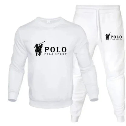 Men's autumn and winter sets of round-neck sweatshirts and jogging pants autumn and winter fashion outdoor fitness and casual Beauty World Shop