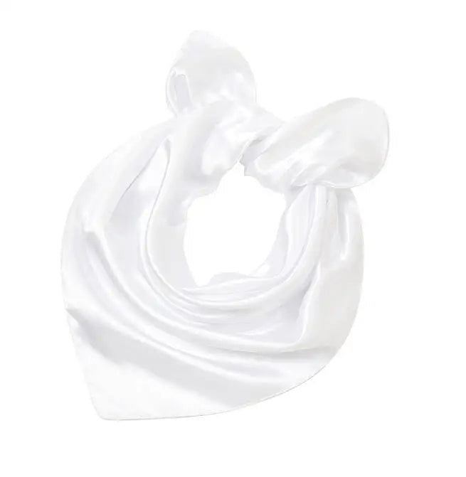 Women New Plain Satin Solid Color 60x60cm Square Scarf Girl Simulation Silk Performance Small Scarves Best Party Gift Beauty World Shop