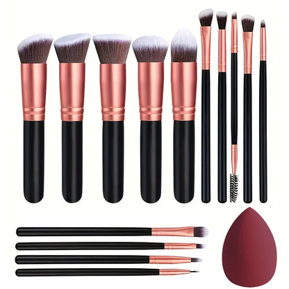 NEW 14PCS Makeup Brushes Set  Soft Fluffy Foundation Blush Powder Eyeshadow Blending Female Cosmetics Beauty Tool Christmas gift Beauty World Shop