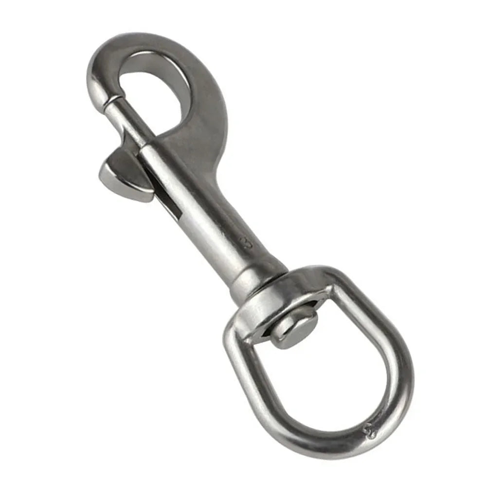 1PCS 316 Stainless Steel Diving Swivel Bolt Snap Spring Hook Clip For Scuba Diving Pet Leash Flag Stainless Steel Oval Swivel Beauty World Shop