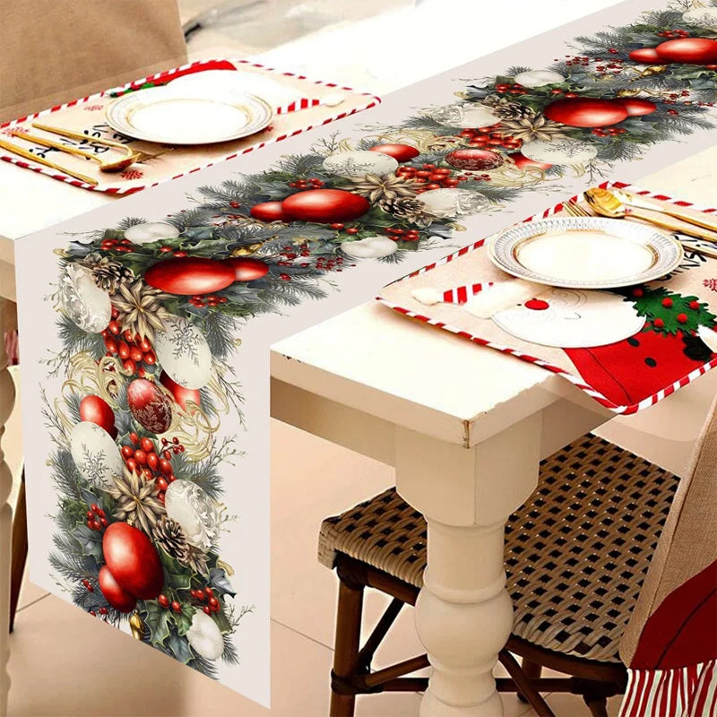 Christmas Table Runner Merry Christmas Decoration For Home Xmas Table Decor 2025 Navidad Notal Noel Ornament Happy New Year 2026 Beauty World Shop