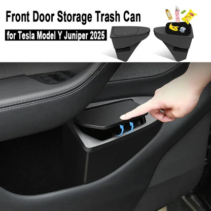 Front Door Storage Trash Can for Tesla Model Y Juniper 2025 Car Door Storage Box Multi Functional Storage Box Car Accessories Beauty World Shop