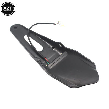 Motorcycle Universal 12V LED Taillight Brake Lamp With Rear Fender License Plate Bracket Holder for Enduro Off-Road Bike Beauty World Shop