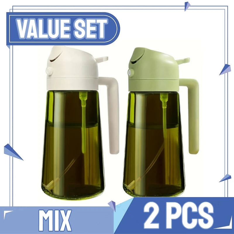 2in1 Kitchen Spray Oil Dispenser Oil Sprayer Polisher Or Only Brush Spray for Air Fryer Salad Grilling Roasting Cooking Kitchen Beauty World Shop
