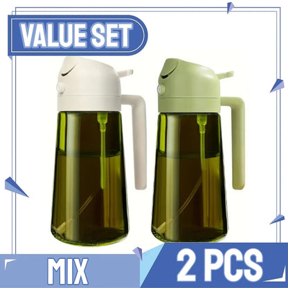 2in1 Kitchen Spray Oil Dispenser Oil Sprayer Polisher Or Only Brush Spray for Air Fryer Salad Grilling Roasting Cooking Kitchen Beauty World Shop