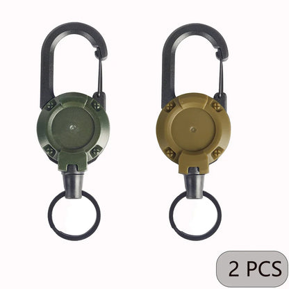 1/2/4pcs Extendable Retractable Holders Keychain Badge Reels Heavy Duty Clip With Carabiner Key Chain For Men Outdoor Bags Beauty Fashion