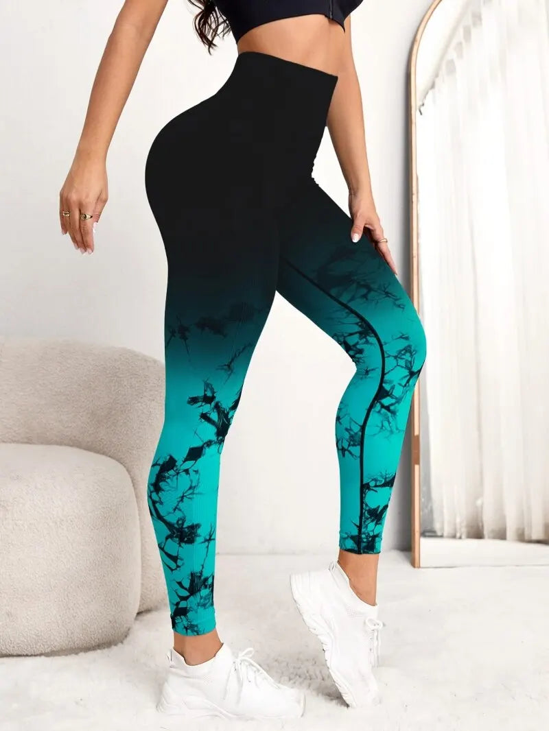 Yoga Pants Women Seamless Leggings Push Up Sports Fitness Joggings High Waist Gym Workout Scrunch Tie Dye Running Leggings Beauty World Shop
