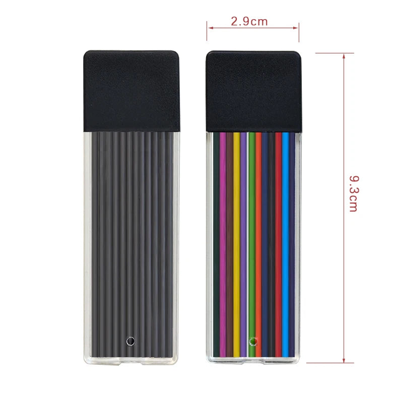 New Deep Hole Woodworking Mechanical Pencil, 2.0mm Anti Slip Soft Set Grip Handle Automatic Pencil Engineer Drawing Marking Tool Beauty World Shop