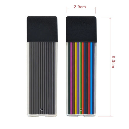 New Deep Hole Woodworking Mechanical Pencil, 2.0mm Anti Slip Soft Set Grip Handle Automatic Pencil Engineer Drawing Marking Tool Beauty World Shop