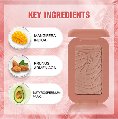 Professional Makeup Powder Blush 12HR Wear Vegan Formula Blusher Makeup Blush in Bar Cosmetics Palette Powder Pink Cream Face Beauty World Shop