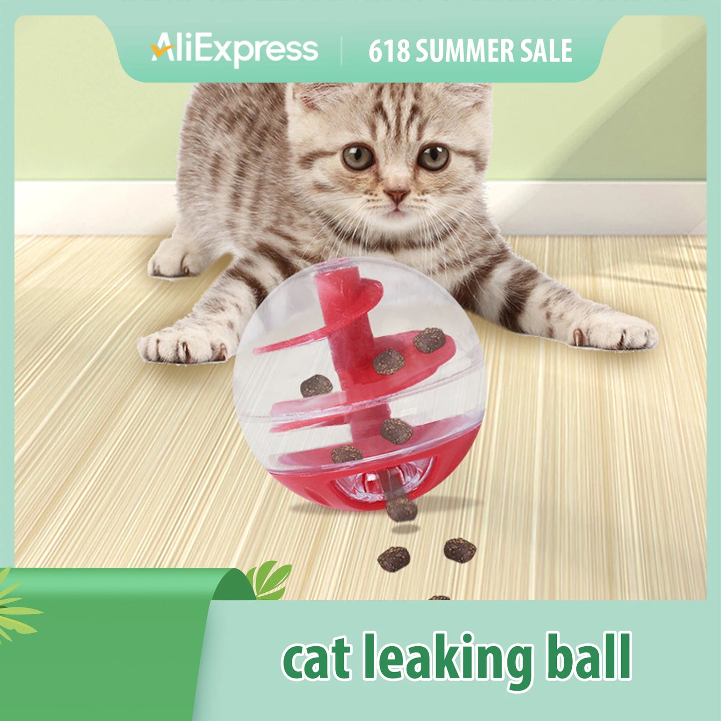 Cat Food Dispensing Ball  Cat Treat Dispensing Ball Bite Resistant Interactive Pet Slow Feeder Puzzle Ball for Kitten Beauty World Shop