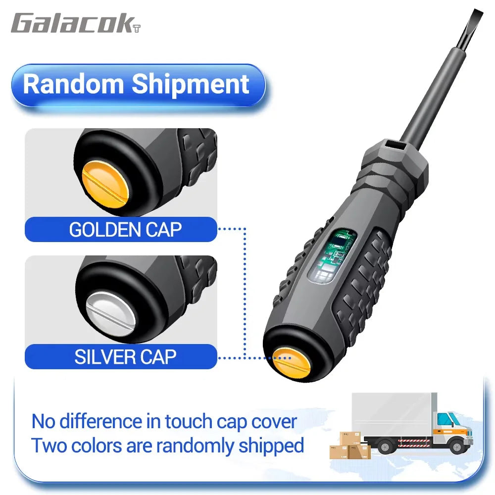 Multifunctional Electrician Test Screwdriver AC Non-contact Induction Test Pen Voltage Tester 70-600V Red Green Induction Lights Beauty World Shop