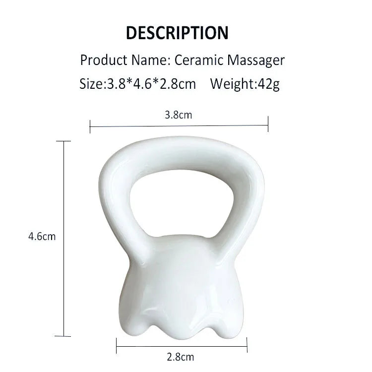 Massage Gua Sha Plate Ceramic Guasha Massage Board Ring Shape Skin Tightening Compact Ergonomic for Face Head Shoulder Knee Beauty World Shop