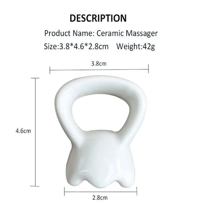 Massage Gua Sha Plate Ceramic Guasha Massage Board Ring Shape Skin Tightening Compact Ergonomic for Face Head Shoulder Knee Beauty World Shop