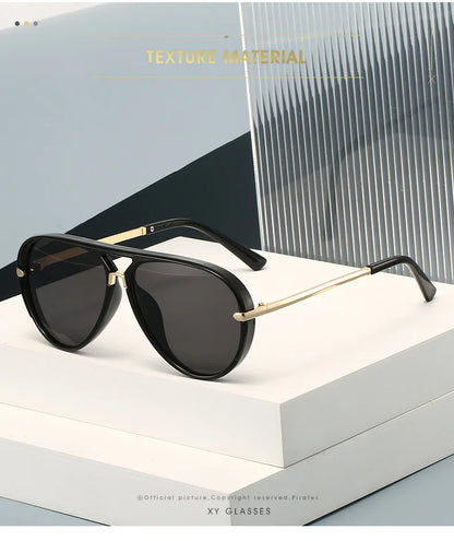 Trendy Oversized Pilot Sunglasses Women Men Vintage Retro Classic Designer Sun Glasses UV400 Protection Fashion Ladies Shades Beauty World Shop