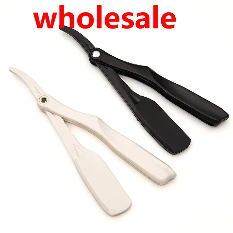 Professional Manual Shaver Straight Edge Plastic Barber Razor Folding Shaving Beard Cutter Straight Razor Wholesale Beauty World Shop