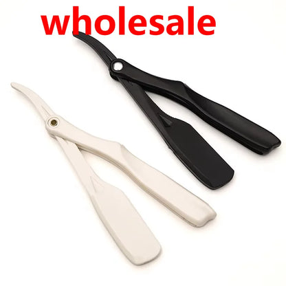 Professional Manual Shaver Straight Edge Plastic Barber Razor Folding Shaving Beard Cutter Straight Razor Wholesale Beauty World Shop