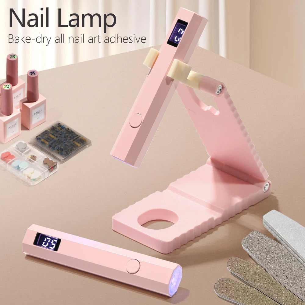 YIKOOLIN Convenient Handheld Nail Dryer Lamp UV/LED Nail Curing All Gel Polish Nail Art Tool Nail Art Convenient Nail Lamp Beauty World Shop