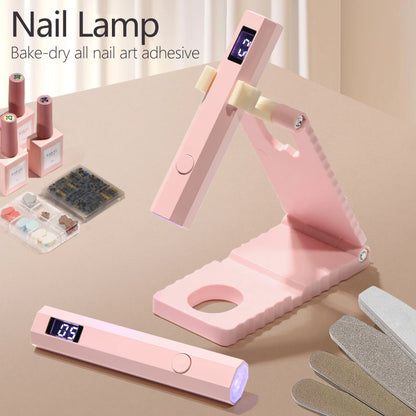 YIKOOLIN Convenient Handheld Nail Dryer Lamp UV/LED Nail Curing All Gel Polish Nail Art Tool Nail Art Convenient Nail Lamp Beauty World Shop