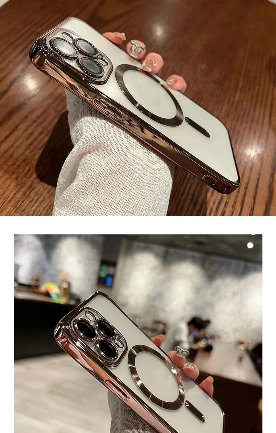 Plating Soft TPU Full Lens Protect Case for iPhone 13 14 12 11 15 Pro Max Plus Magsafe Magnetic Phone Case Wireless Charge Cover Beauty World Shop