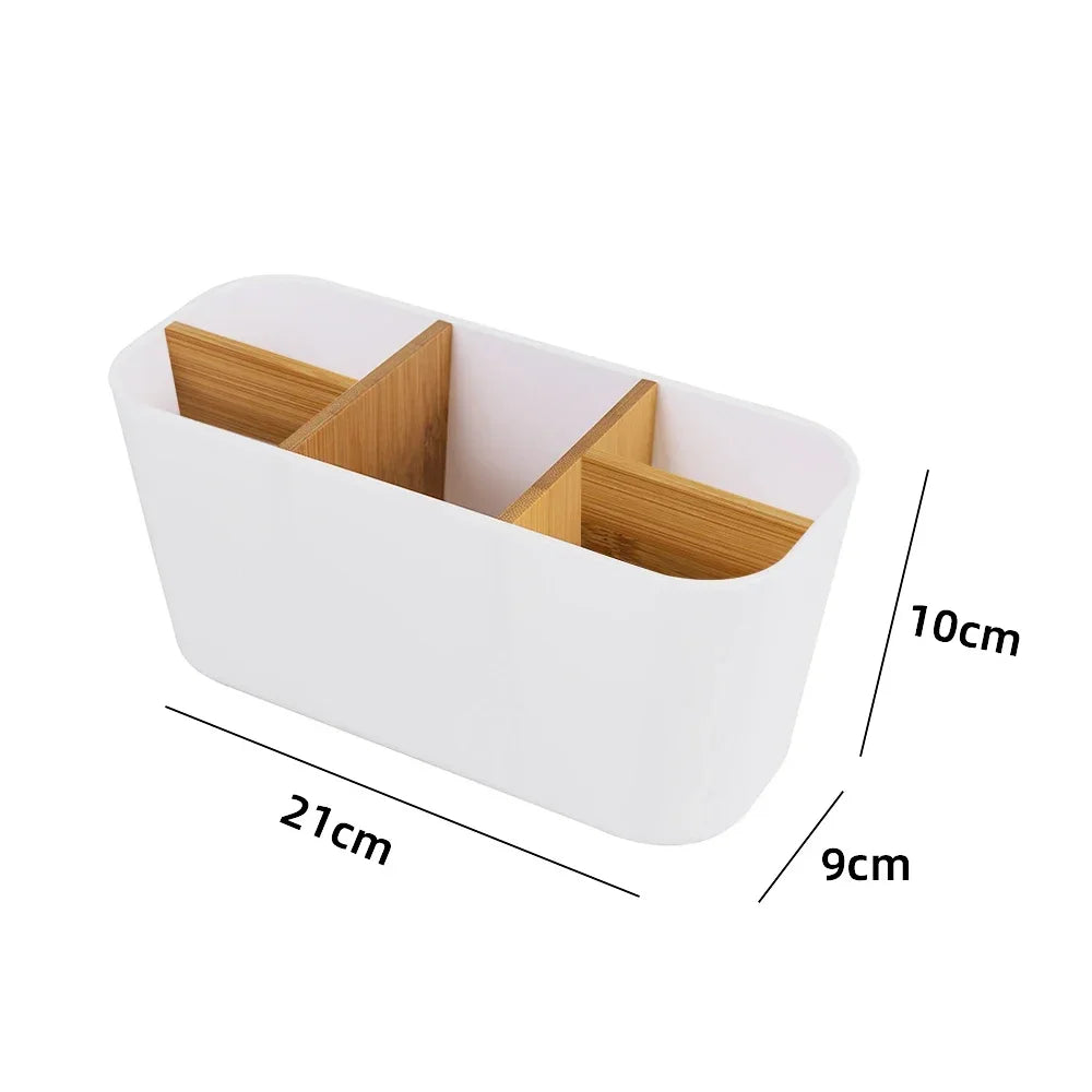 Bamboo Electric toothbrush Holder Razor Makeup Brush Storage Box Toothpaste Toothbrush Stand Bathroom accessories Beauty World Shop