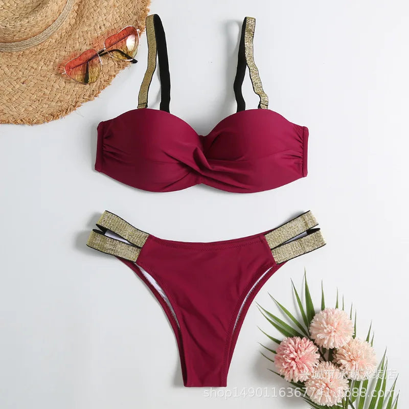 Summer Sexy Bikinis Push Up Swimsuits Women's Swimwear For Female Beach Swim Wear Bathing Suits Brazilian Bikini Set Pool Bather Beauty World Shop