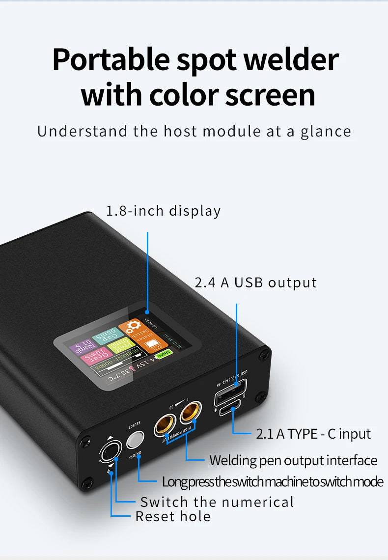 Digital Display Spot Welder 0.1-0.25MM Nickel Welding Handheld Protable Machine 30 Gear 18650 Lithium Battery Spot Welding Kit Beauty World Shop