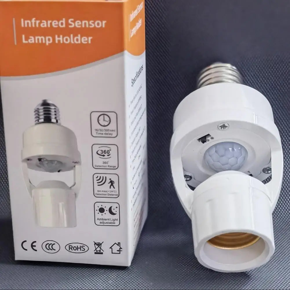 1/2/3PCS PIR Motion Sensor Lamp Holder E27 Smart Light Bulb Holder Adapter Auto On/Off Motion Light Socket For Porch Staircase Beauty Trend Shop