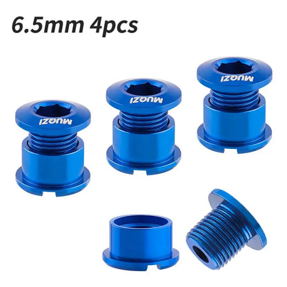MUQZI 4/5PCS Chainring Bolts Single Double Chainring Screws Mountain Road MTB Bike Crank Bolts 6.5/8.5mm Beauty World Shop