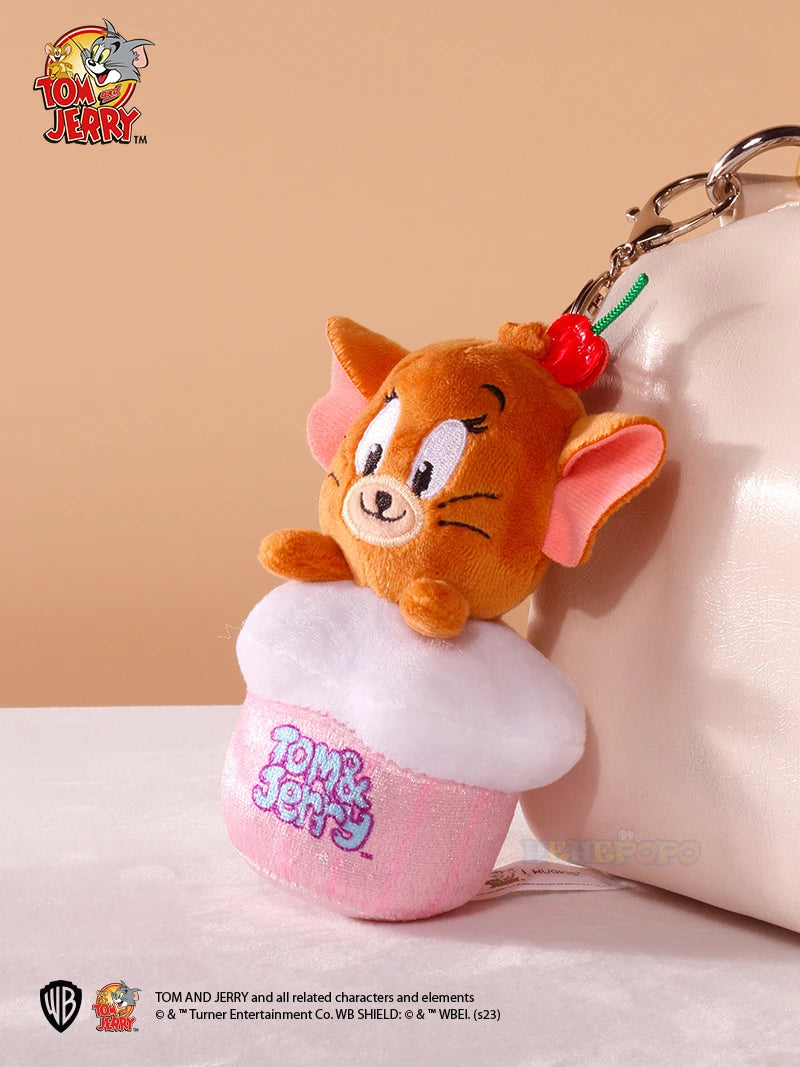 Original Tom and Jerry Plush Keychains Cosplay Cheese Toast Bagel Cake Jerry Hamburger TOM Lovely Cute Gift Toy Toy Beauty World Shop
