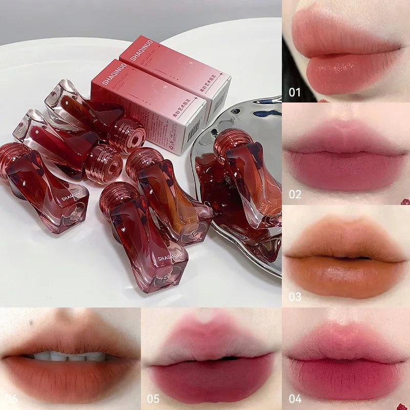 Artistic Soft Mist Mousse Lip Glaze Velvet Matte Lipstick Holding Makeup Not Easy to Sticky Cosmetics Lipstick Beauty Trend Shop