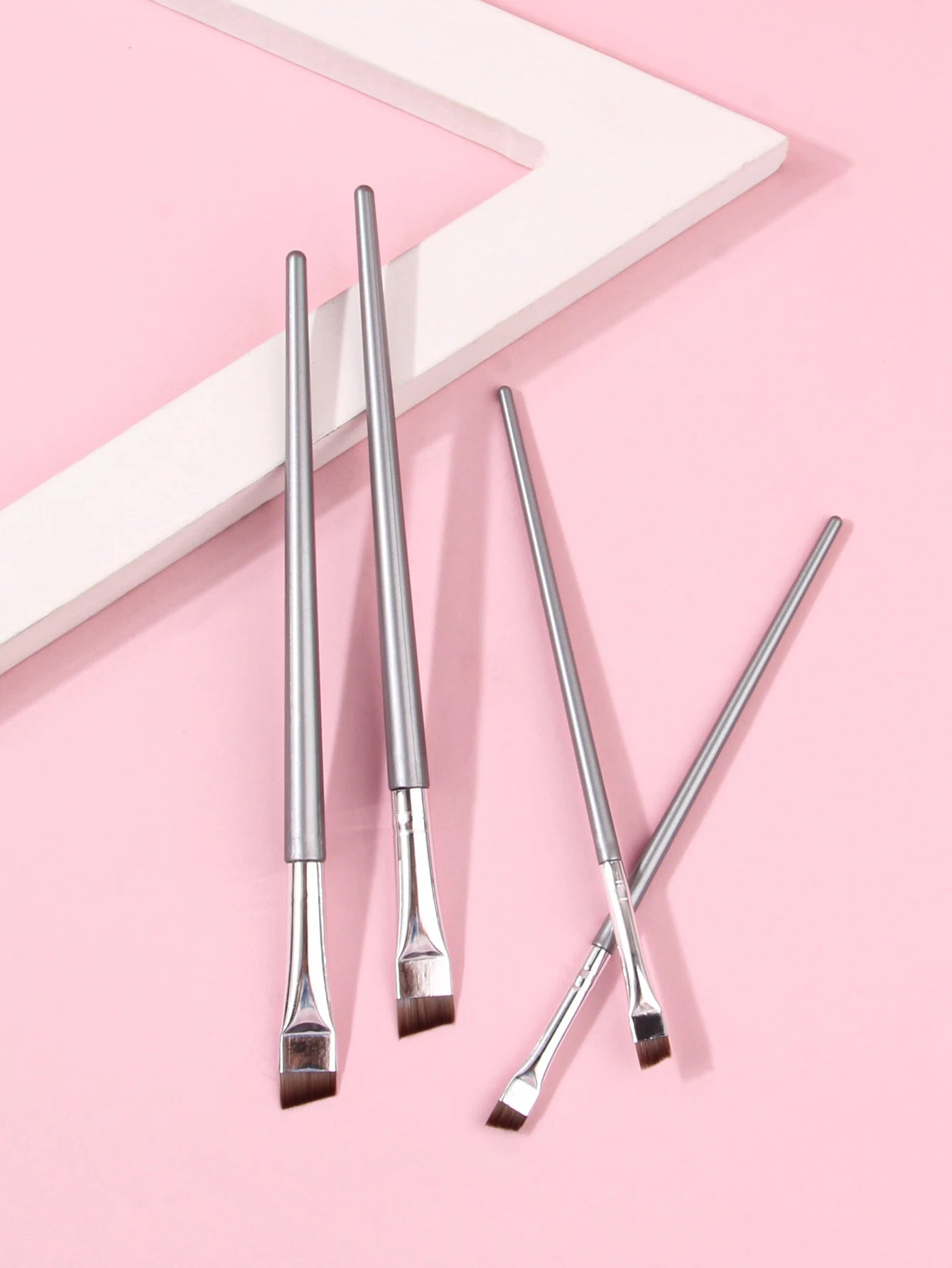 4PCS Liquid Eyeliner Brush Ultra Thin Fine Oblique Angle Flat Head Eyebrow Brush Beauty World Shop