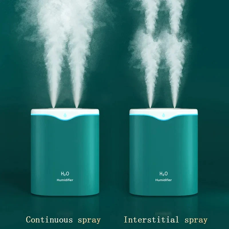2000ML USB Air Humidifier Double Spray Port Essential Oil Aromatherapy Diffuser Cool Mist Maker Fogger for Home Office Beauty World Shop