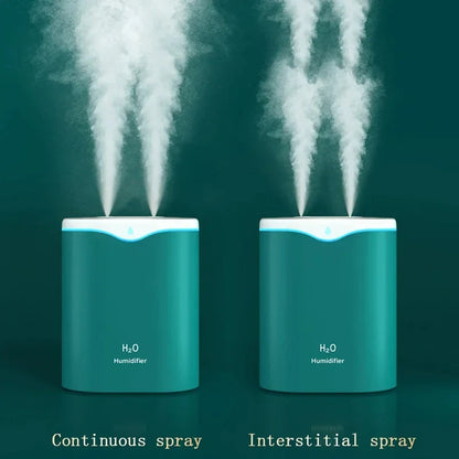 2000ML USB Air Humidifier Double Spray Port Essential Oil Aromatherapy Diffuser Cool Mist Maker Fogger for Home Office Beauty World Shop