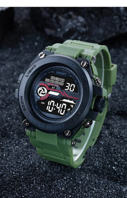 YIKAZE Men's Sports Watch Waterproof Man Sport Watches Multifuction LED Digital Military Watch Alarm Clock Electronic Wristwatch Beauty World Shop