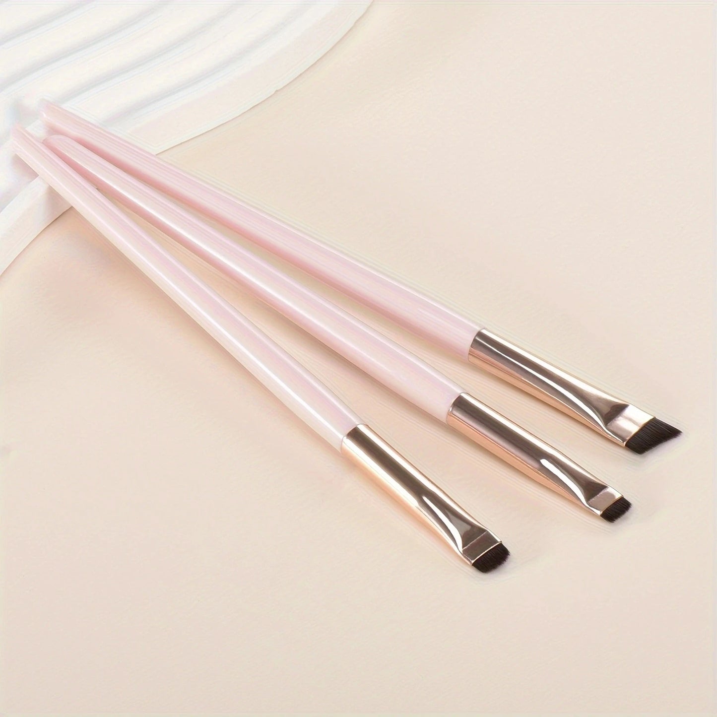 Ultra-Thin Eyebrow Brush Set -3Pcs Angled Precision Eyeliner MakeupBrushes, Synthetic Bristles Slanted Eyeshadow Eye Brow Tintin Beauty World Shop