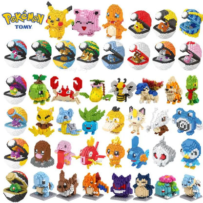 75 Style Building Blocks Assembly Anime Picachu Charizard Doll Blastoise Bulbasaur Gengar Bricks Figures Toy for Kid Gift Beauty World Shop