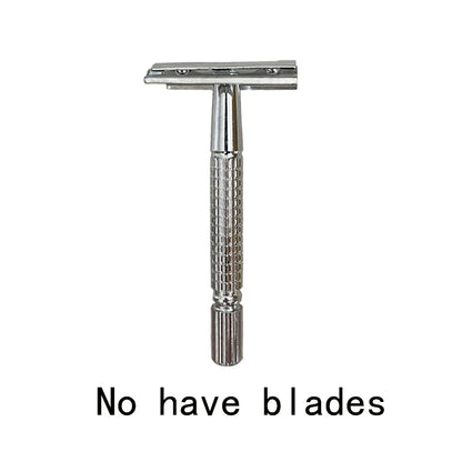Stainless steel double-sided shaver, men's shaver, sharp blade replaceable, old-fashioned shaver,suitable for hair removal Beauty World Shop