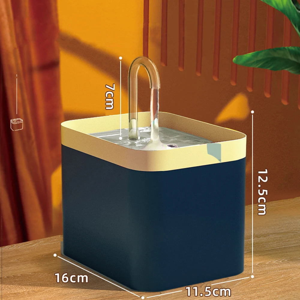 Ultra-Quiet Pet Water Fountain Auto Filter Electric Cat Dog Water Dispenser&Burnout Prevention Pump 1.5L Recirculate Filtrin