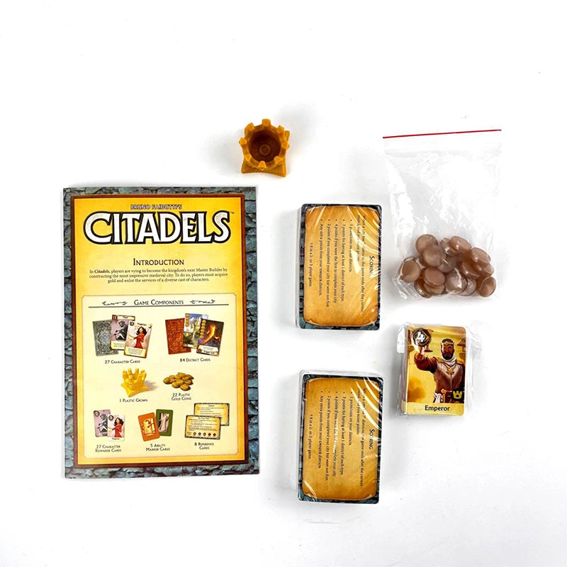 Citadels Royal Architects Clash Medieval City Building Strategy Bluffing Game for 2-8 Players Family and Adult Hybrid 60 Minutes Beauty World Shop