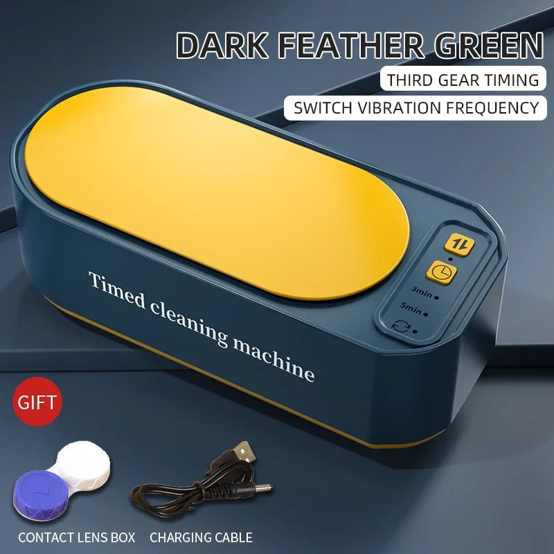 2026 Ultrasonic Glasses Cleaner 50KHz Contact Lens Cleaner Household Timer Jewelry Toothbrush Cleaner Brush Dentures New Beauty World Shop