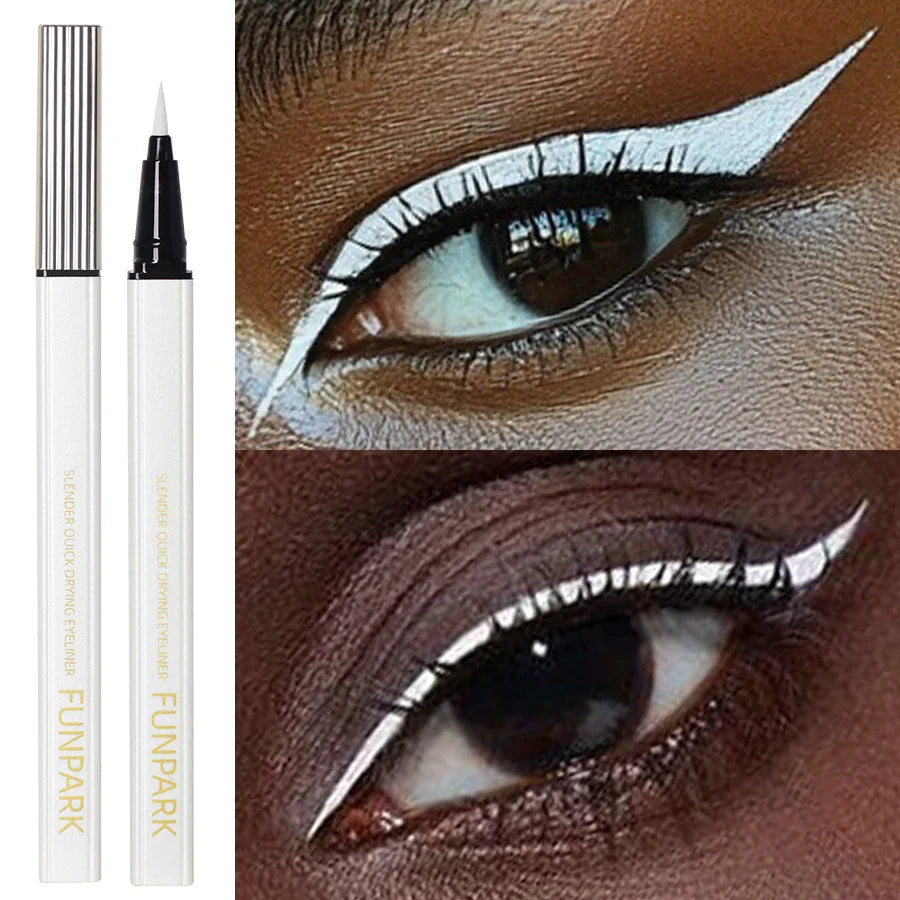1PC White Liquid Eyeliner Pen Matte Long Lasting Waterproof Eye Liner Pencil Quick-drying Non-smudge Eye Makeup for Women Cosmet Beauty Trend Shop
