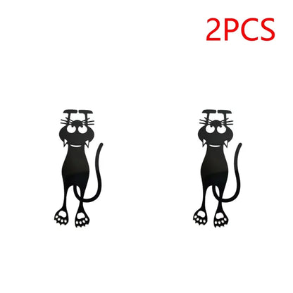 1-5PCS Kawaii Black Cat Bookmarks for Books 3D Plastic Stereo Animal Book Mark for Student Teacher's Gifts Creative Stationery Beauty World Shop