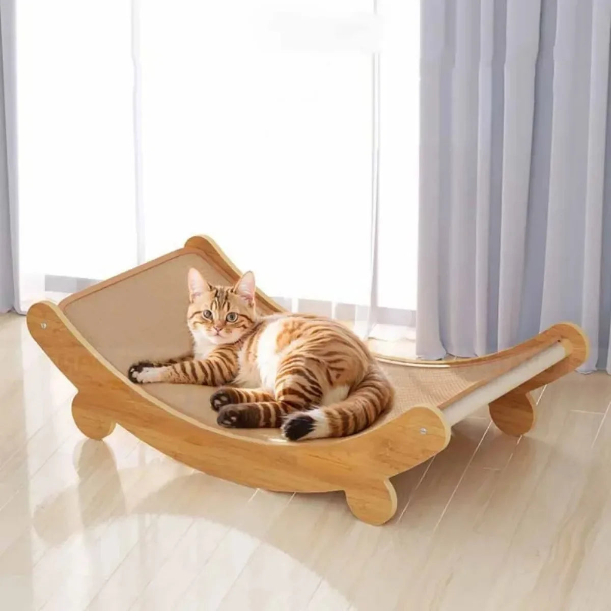 Wooden Cat Scratching Pads Multifuction Cats Sleeping Bed Detachable Wear-resistant Cat Scratch Board Kitten Grinding Cats Toys Beauty World Shop